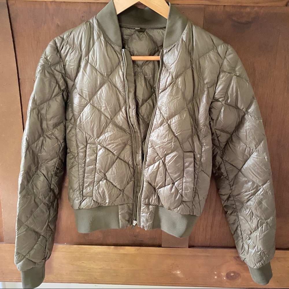 TNA Green Puffer Bomber